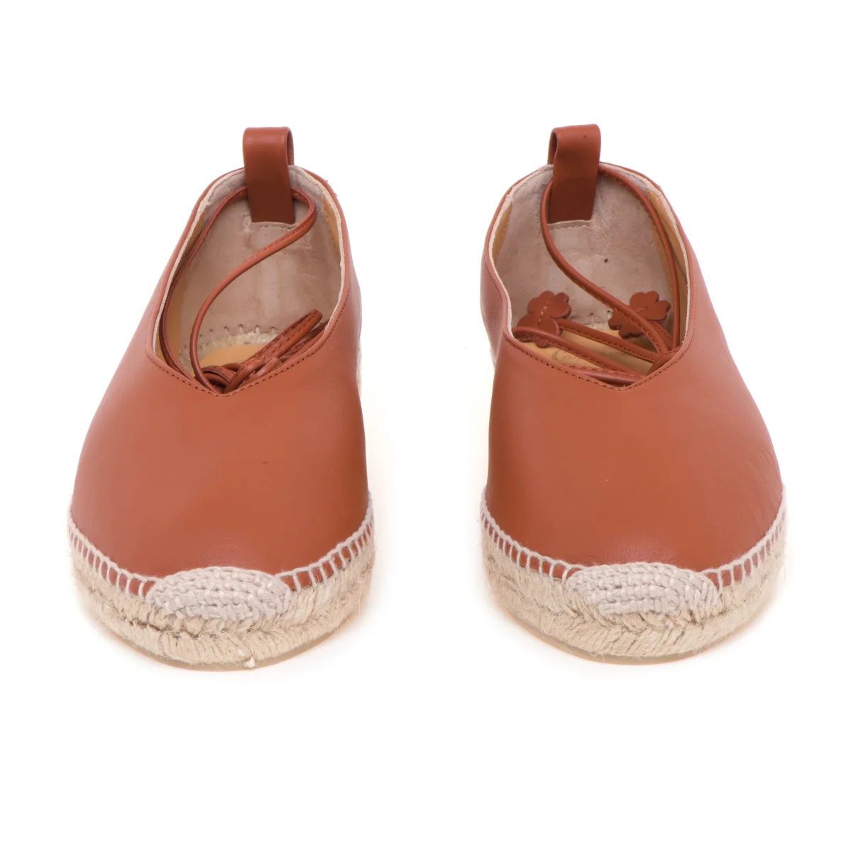 Castañer, espadrilla "GEA" stile ballerina in pelle con allacciatura in caviglia - immagine 6