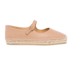 Castanèr espadrilla flat stile mary-jane in pelle