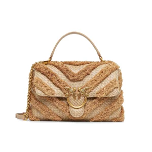 Borsa a mano Pinko Classic Love Lady Puff in Tessuto Intrecciato ed Ecopelle