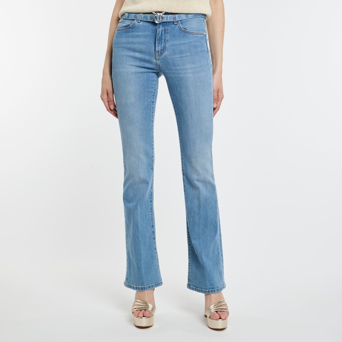 Jeans a zampa Pinko in denim stretch