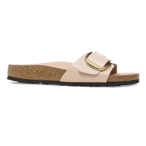 Ciabatta Birkenstock Madrid Big Buckle in pelle laccata