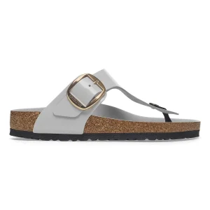 Ciabatta infradito Birkenstock Gizeh Big Buckle in pelle verniciata