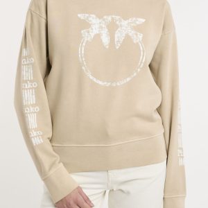 Felpa Pinko in cotone con maniche logate