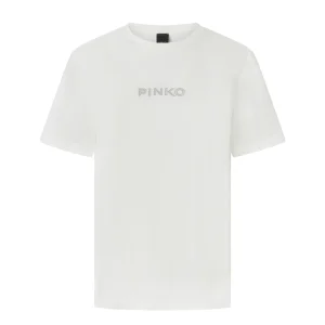 T-shirt Pinko logo strass