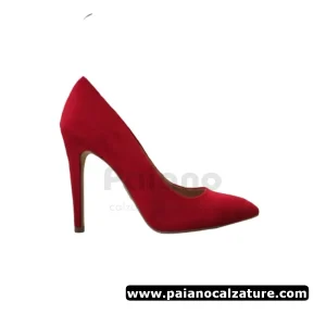 Decoltè donna 1468 rosso a punta tacco alto 100