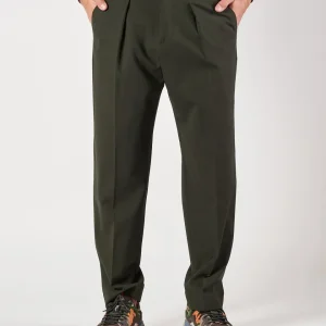 Pantalone A|STORE doppia pence verde