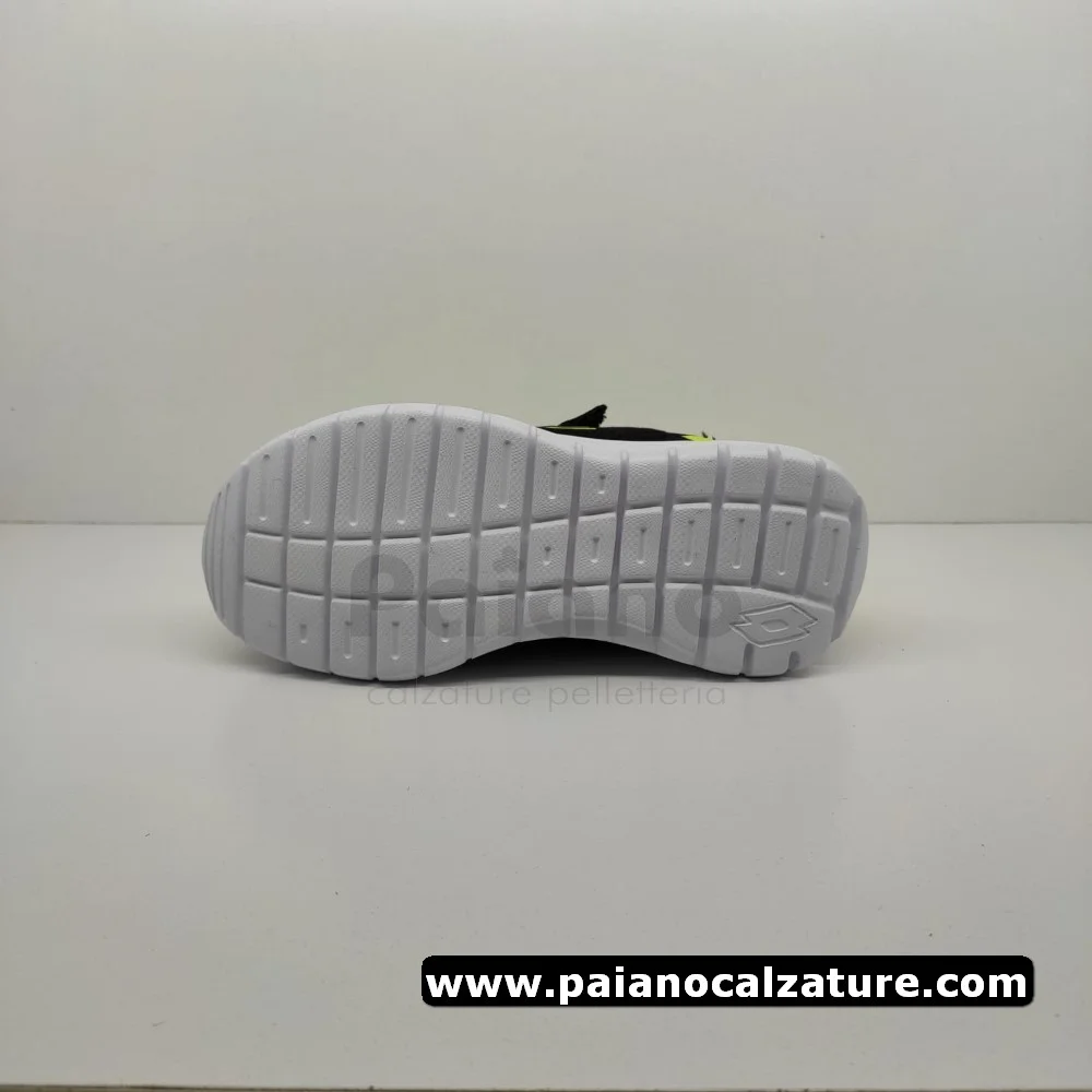 Scarpa ginnastica Lotto 215794 1js nero/giallo fluo da bambino - immagine 4