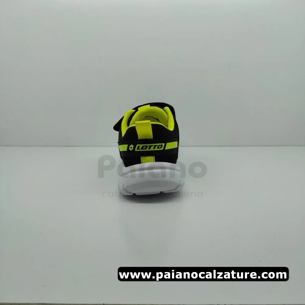 Scarpa ginnastica Lotto 215794 1js nero/giallo fluo da bambino - immagine 5
