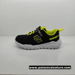 Scarpa ginnastica Lotto 215794 1js nero/giallo fluo da bambino