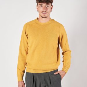 Maglia A|STORE in lana girocollo giallo