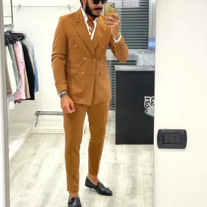 Abito doppiopetto Paris - Cognac