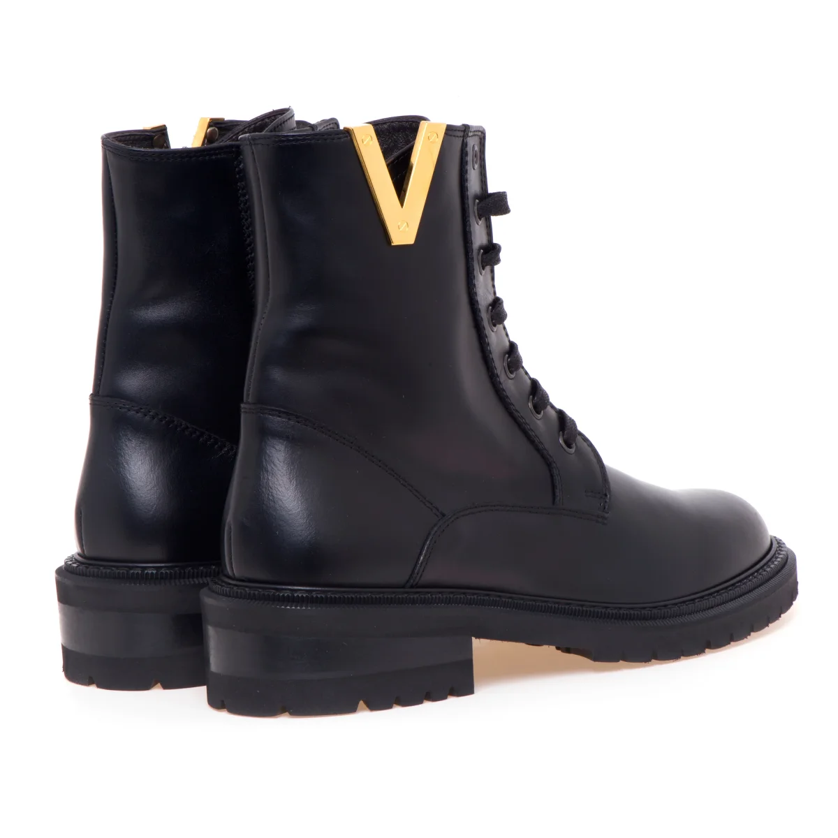 Anfibio Via Roma 15 in pelle "V" in metallo dorato - immagine 4