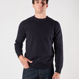 Maglia A|STORE in lana girocollo blu