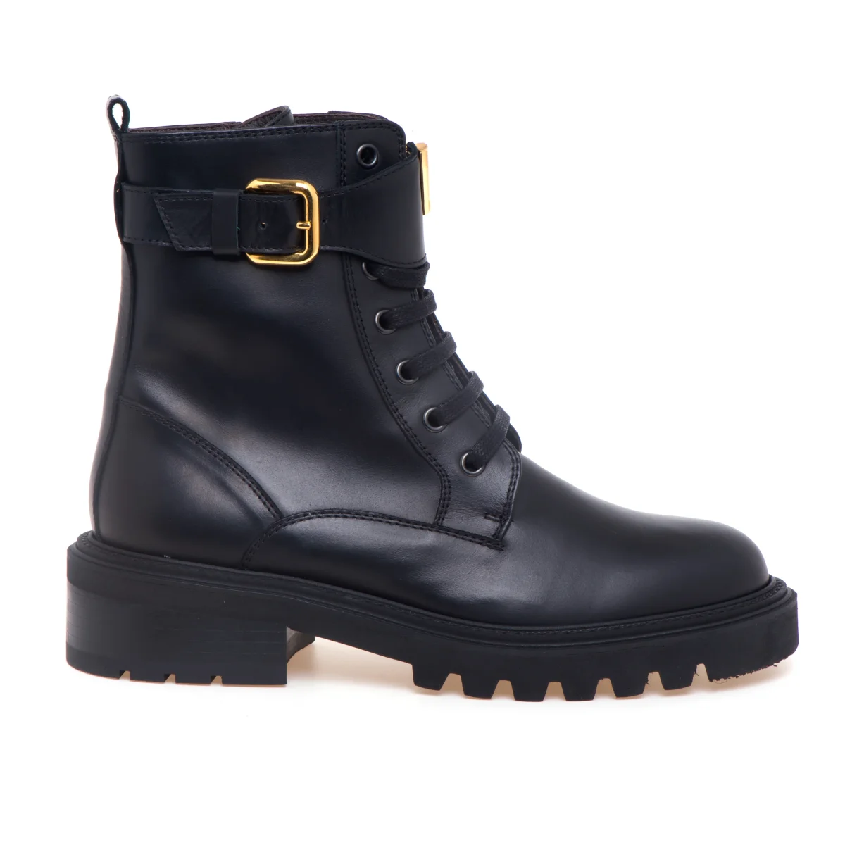 Anfibio Via Roma 15 in pelle con patta frontale con "V" - immagine 2