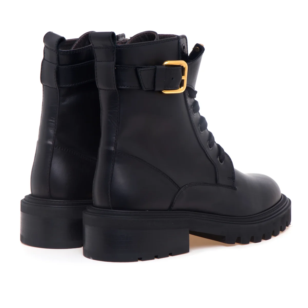 Anfibio Via Roma 15 in pelle con patta frontale con "V" - immagine 4