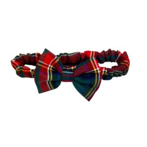 Fascia per capelli in tartan verde
