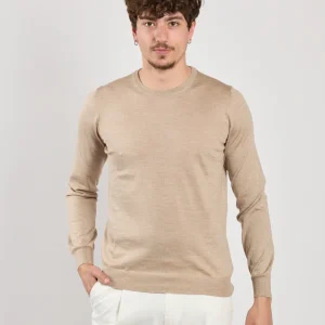 Maglia A|STORE girocollo beige