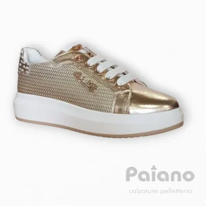 Paciotti 4us 42701 sneakers pelle laminato platino