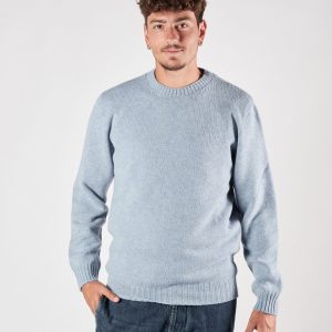 Maglia A|STORE in lana girocollo celeste