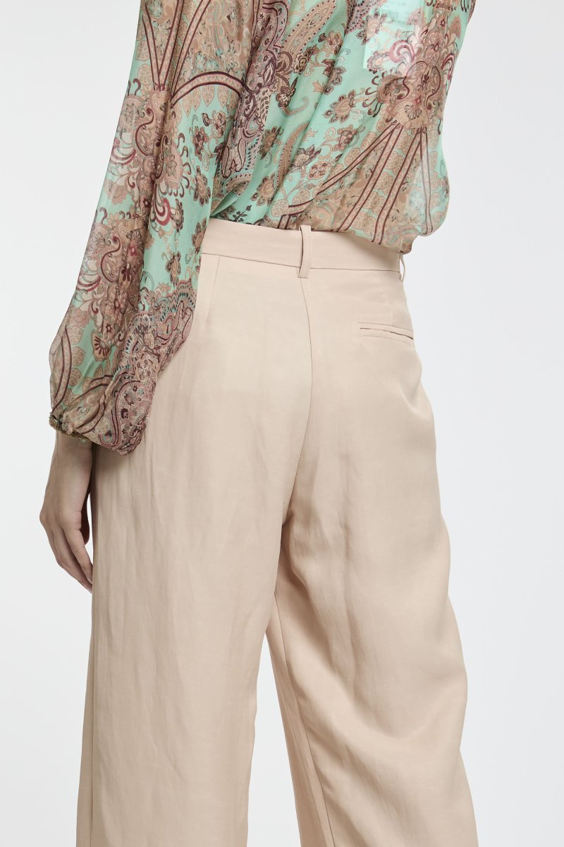 Pantalone ampio Kaos in viscosa e lino con pinces - immagine 8