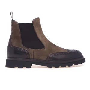 Chelsea boot Doucal's in pelle spazzolata e camoscio