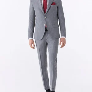 Abito gessato rever largo