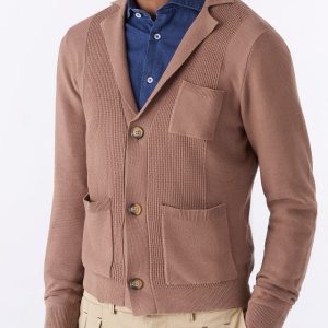 Giacca in filo trama operata