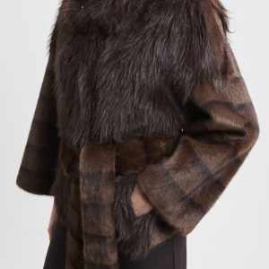 Ecopelliccia corta Bully con cintura removibile