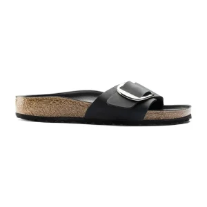Ciabatta Birkenstock Madrid Big Bouckle in pelle oliata