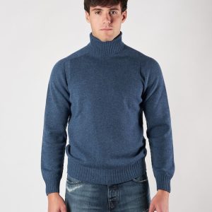 Maglia A|STORE collo alto blu zaffiro