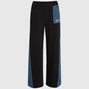 Pantalone In Felpa e Tasca In Jeans Donna