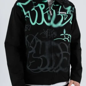 Giubbino In Gabardine Maxi Stampa Uomo