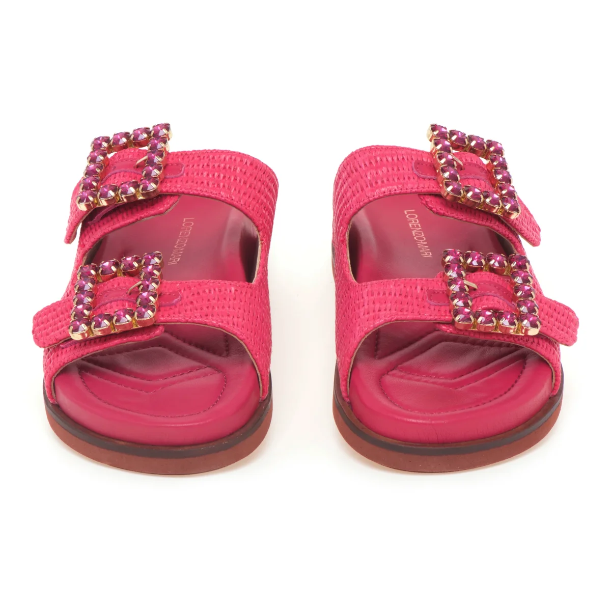 Ciabatta in rafia Lorenzo Mari con doppia fibbia e fussbet anatomico - immagine 6