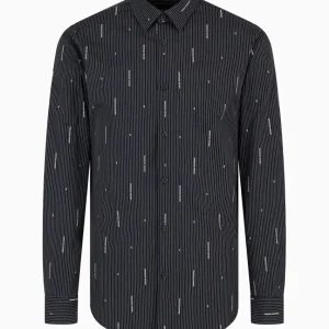 Camicia a Righe Multilogo Vert. Uomo