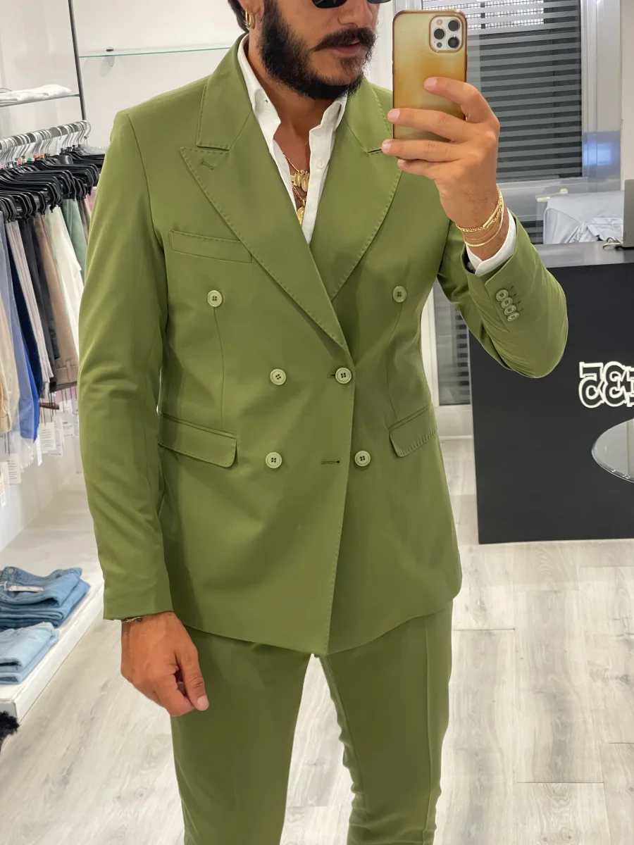 Abito doppiopetto Paris - Verde Oliva - immagine 3