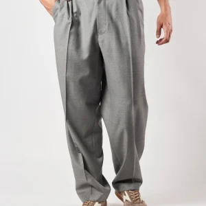 Pantalone Lbm19111 doppia pence largo grigio
