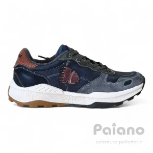 Americanino 527×30 sneakers pelle blue camoscio grigio mix