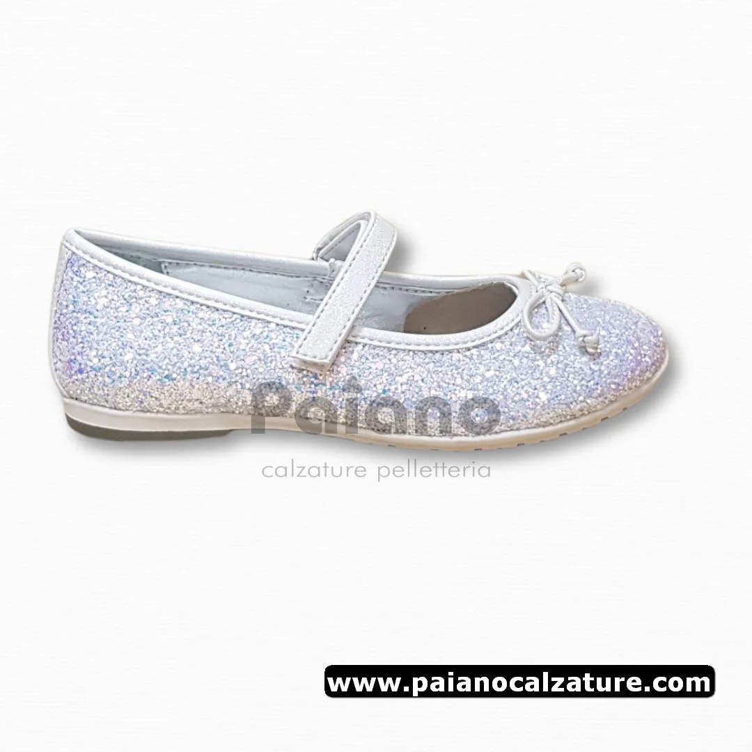 Ballerina Asso 13100 bianco glitter cangiante