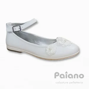Asso 14509 ballerina pelle bianco braccialetto alla caviglia