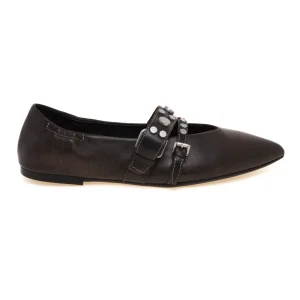 Ballerina a punta ASH Britney in pelle anticata