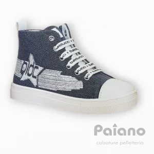 Balducci 4106 jeans blu modello converse allacciato con zip