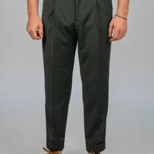 Pantalone ERNESTO Lana - Oliva