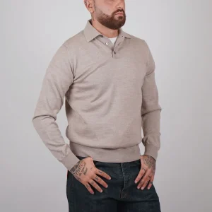Polo DAYU 3 Bottoni Rasato Merino