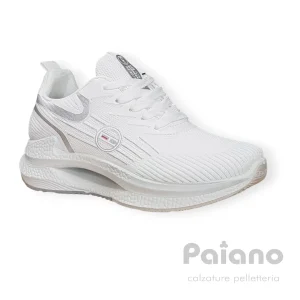 Enrico Coveri 416351 sneakers allacciato tessuto bianco da donna