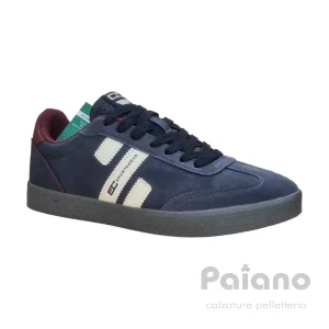 Enrico Coveri 424317 pelle nabuk blu scarpa bassa fondo gomma