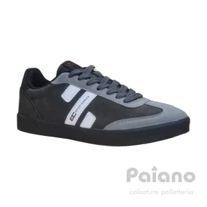 Enrico Coveri 424317 pelle nabuk grigio scarpa bassa fondo gomma