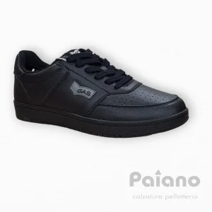 Sneakers Gas 414600 pelle total black da uomo