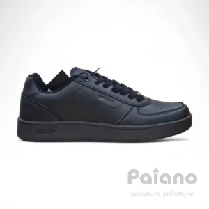 Gas 514210 sneakers pelle nero gomma nera