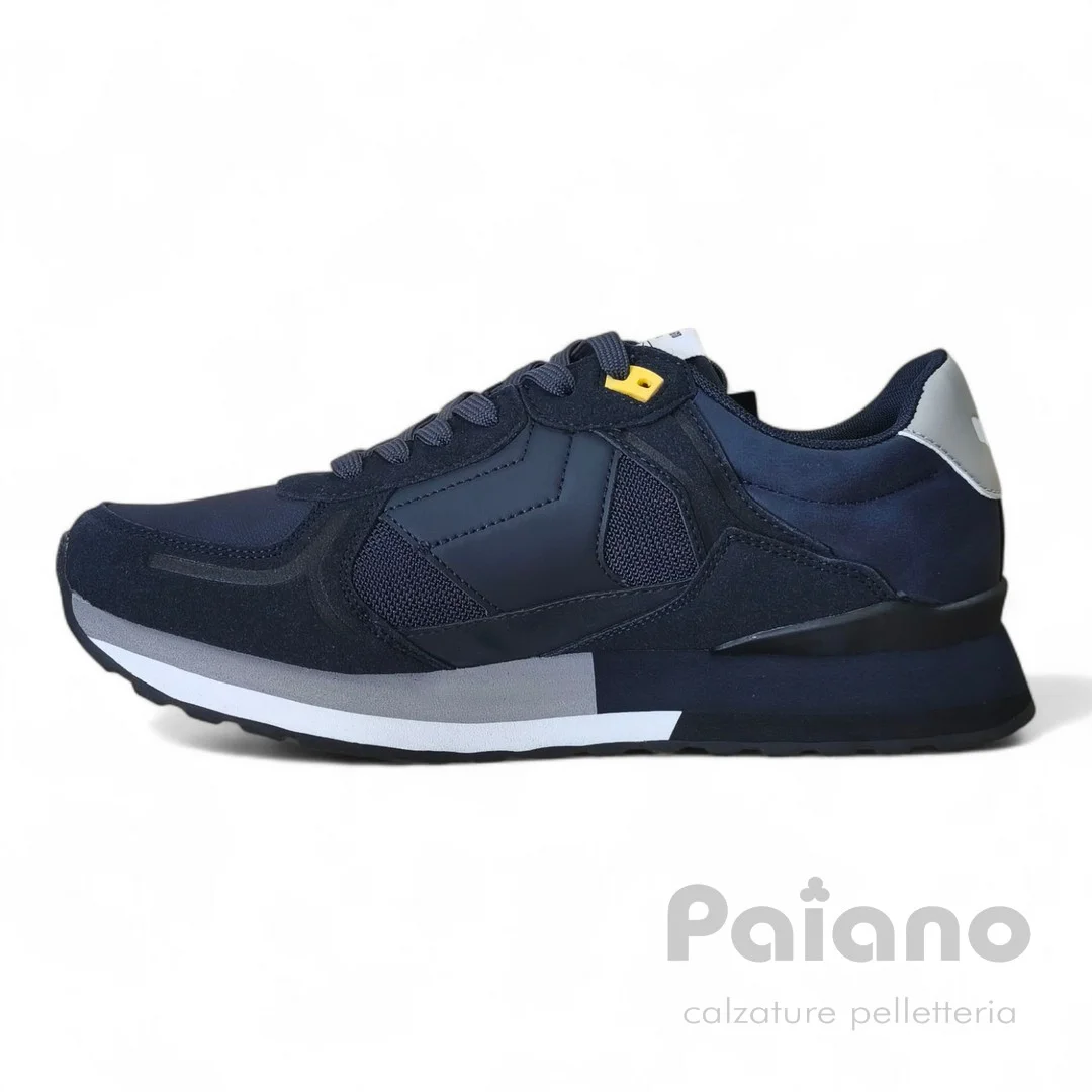 Sneakers Gas 523005 camoscio e pelle blu logato - immagine 5