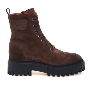 Anfibio Hogan in camoscio con suola in gomma